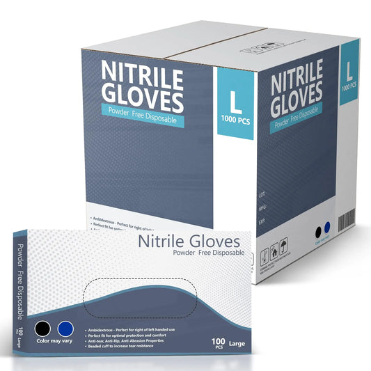 SPRINGCARE Nitrile Gloves Disposable Gloves Comfortable Powder Free Latex Free | 1000 Pcs (Large)