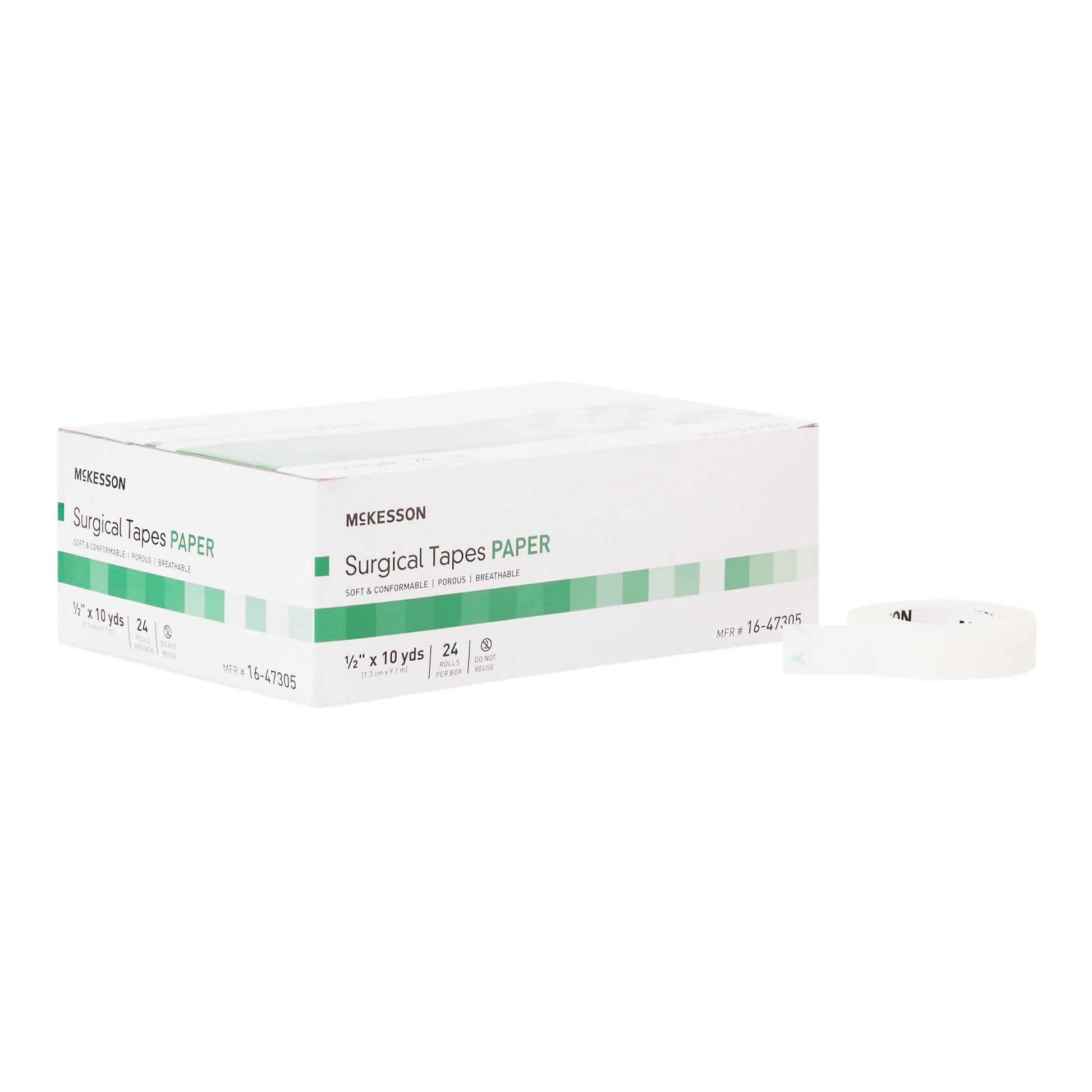 Surgical Tape, Non-Sterile Paper Medical Tape, 1/2 in X 10 Yd, 24 Ct