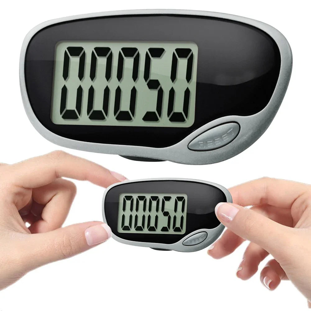 Walking Pedometer Clip On Step Counter LCD Display Accurate Step Tracker Electronic Pedometer  Outdoor Sports
