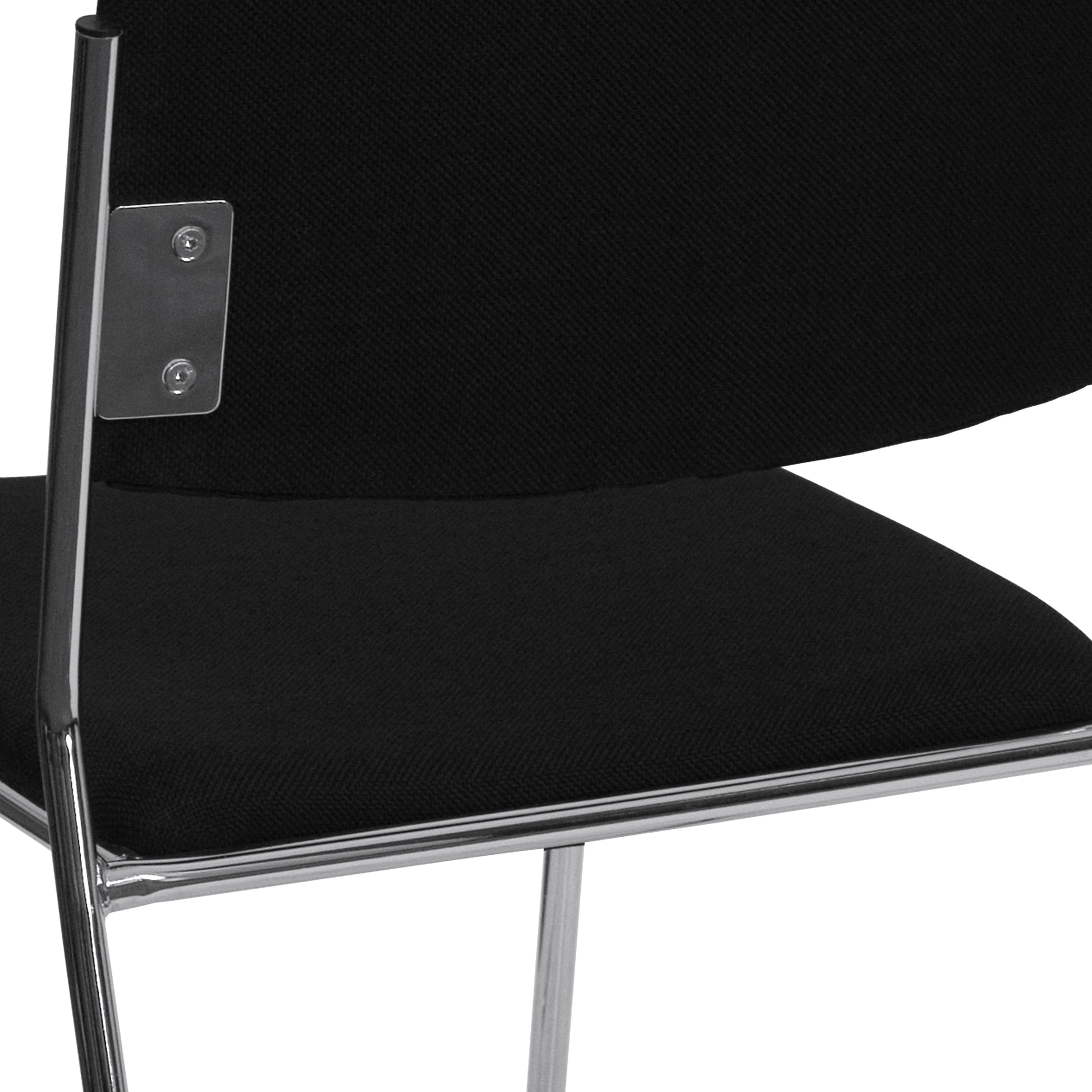 HERCULES Sled Base Stacking Chair, Black, Set of 5