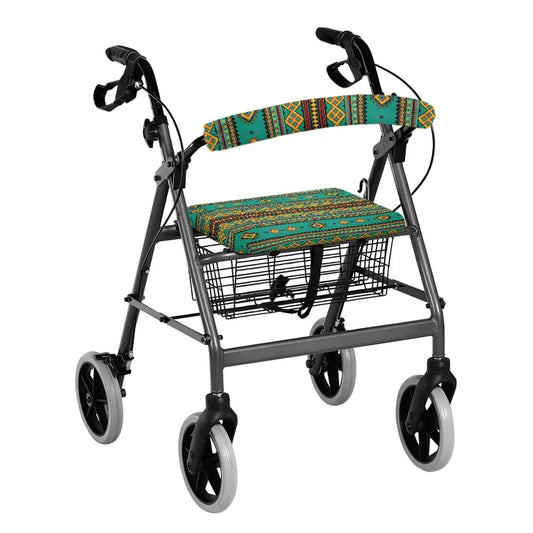 SUITOSELFY Southwestern Walker Accessories Seat Cover Navajo Ethnic Tribal Pattern Walker Seat Covers for Walkers for Ladies Rollator Walker Seat and Backrest Covers