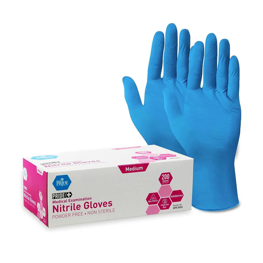 Nitrile Gloves Non-Sterile Powder-Free Disposable Latex Free Gloves, Medium 200-Pack