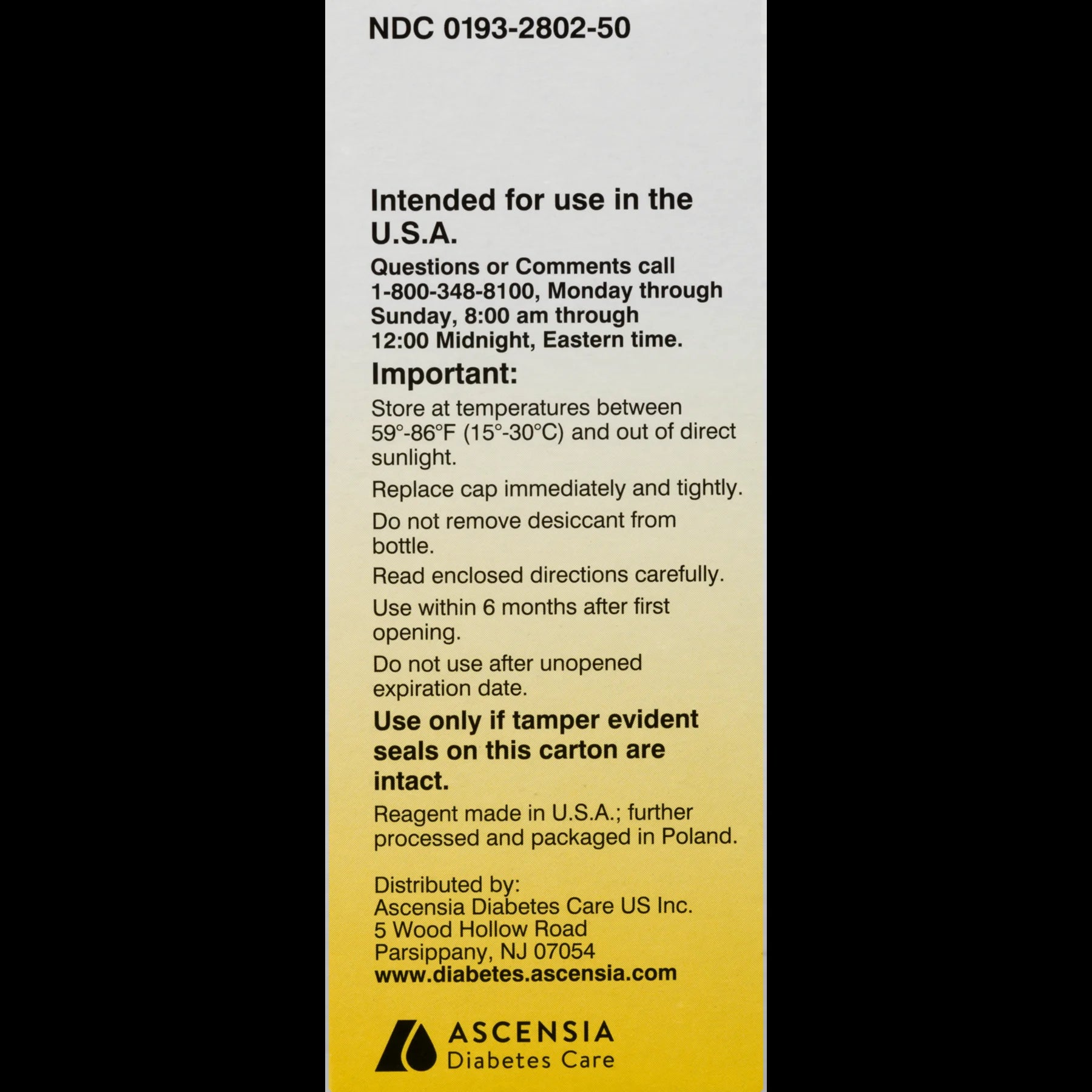 Reagent Strips for Urinalysis, Glucose - 50 Ct