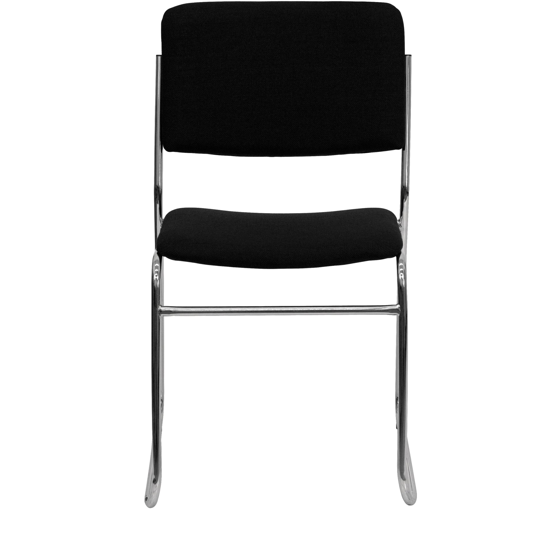HERCULES Sled Base Stacking Chair, Black, Set of 5