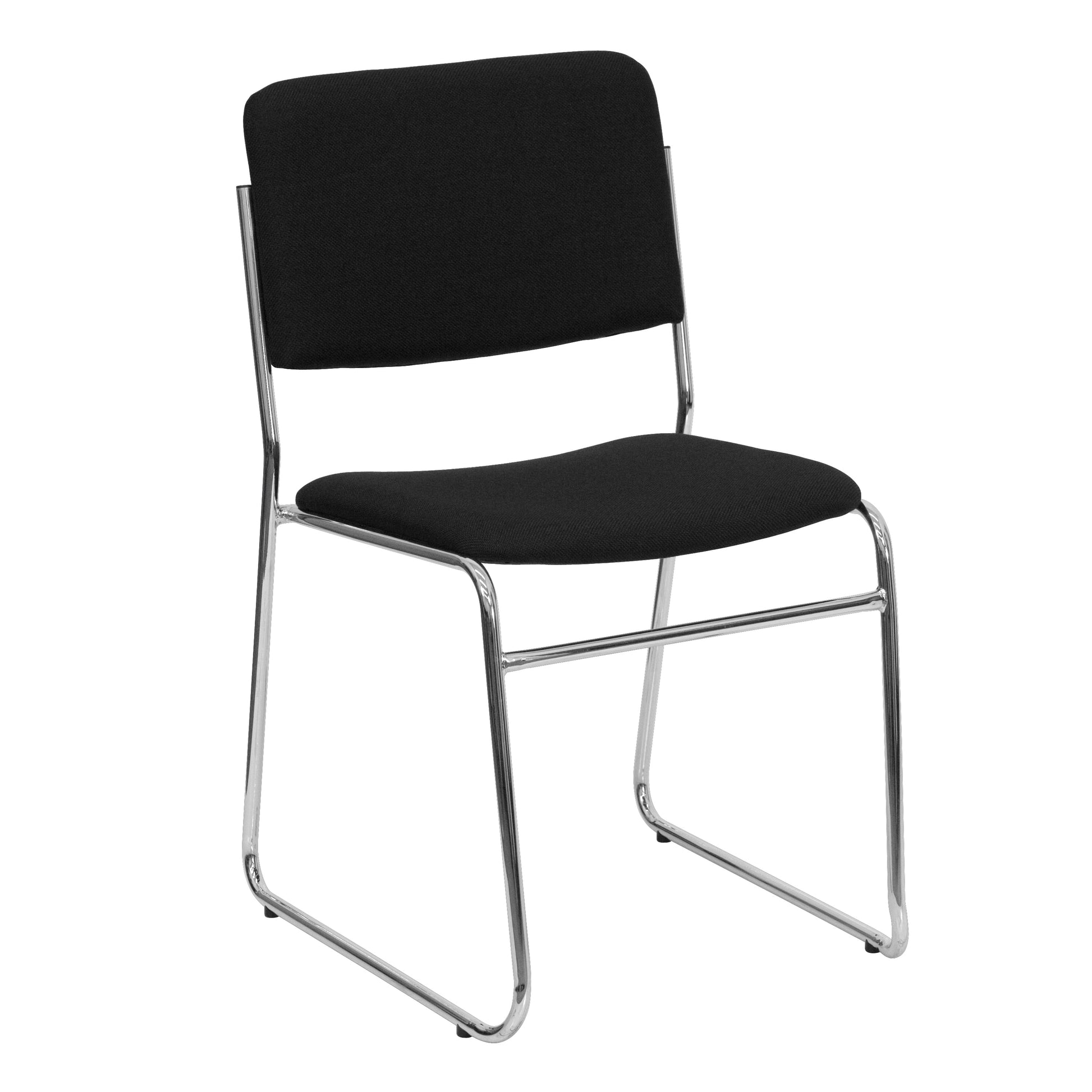 HERCULES Sled Base Stacking Chair, Black, Set of 5