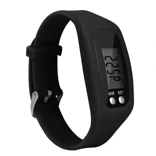 Sport Running Silicone Pedometer Calorie Step Counter Digital Watch Bracelet