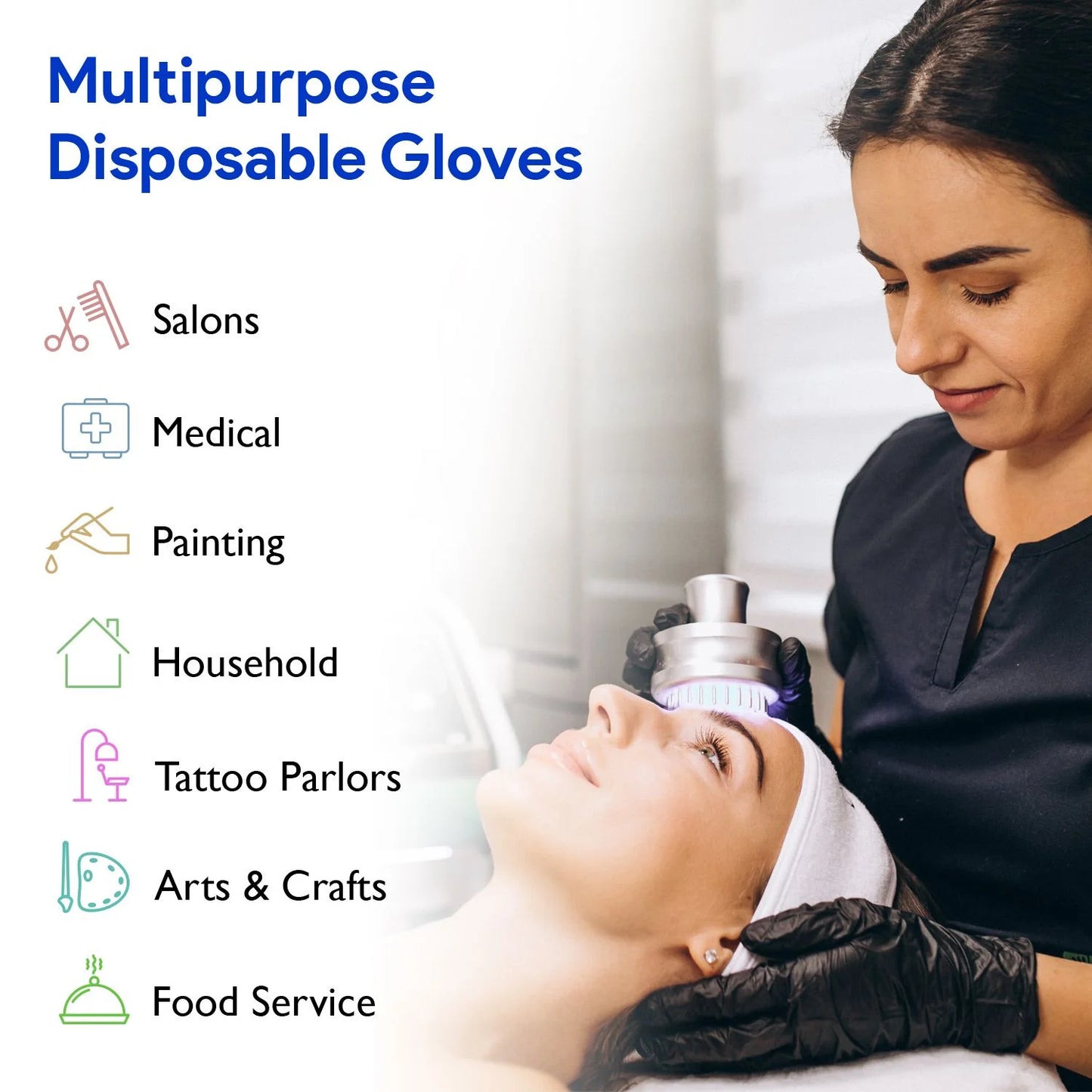 Disposable Black Nitrile Gloves 200 Count - Heavy Duty 4Mil, Powder Free, Rubber Latex Free, Medical Exam Grade