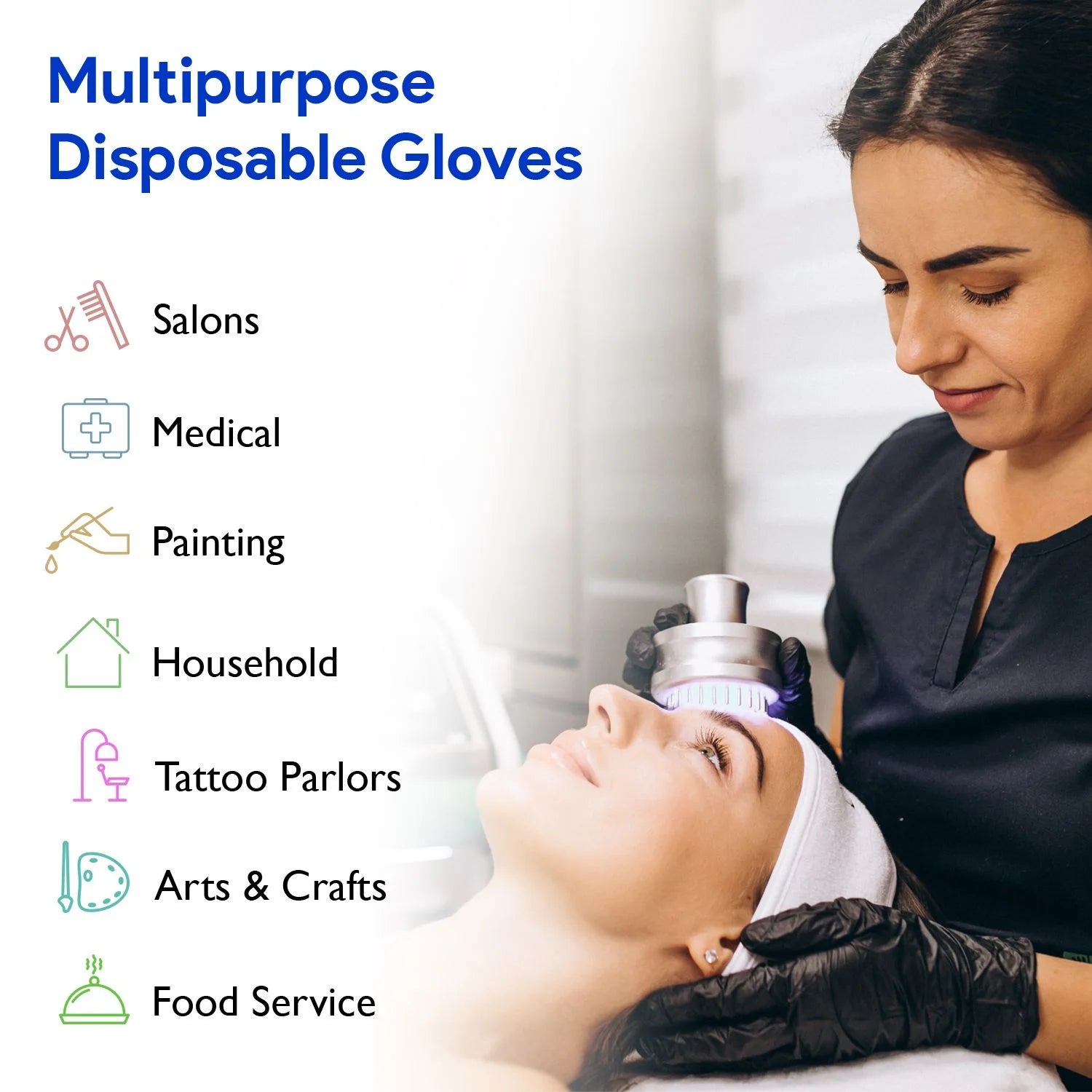 Disposable Black Nitrile Gloves 200 Count - Heavy Duty 4Mil, Powder Free, Rubber Latex Free, Medical Exam Grade