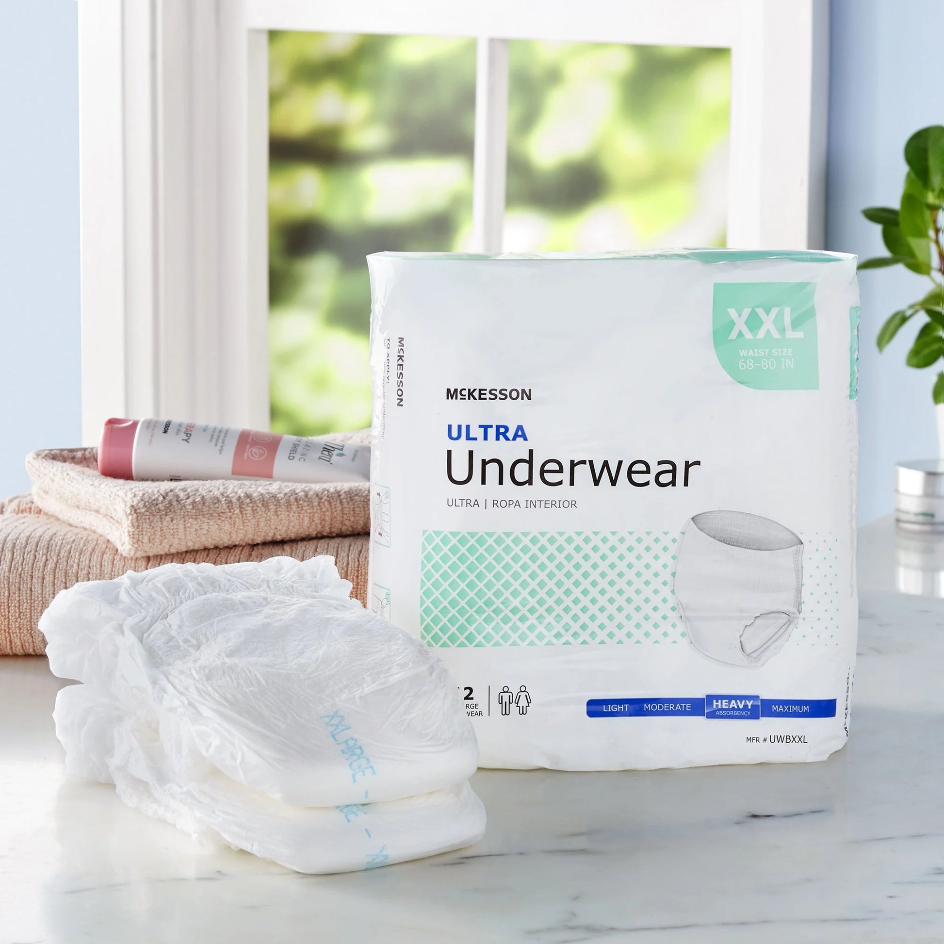 Ultra Underwear, Incontinence, Heavy Absorbency, 2XL, 12 Ct