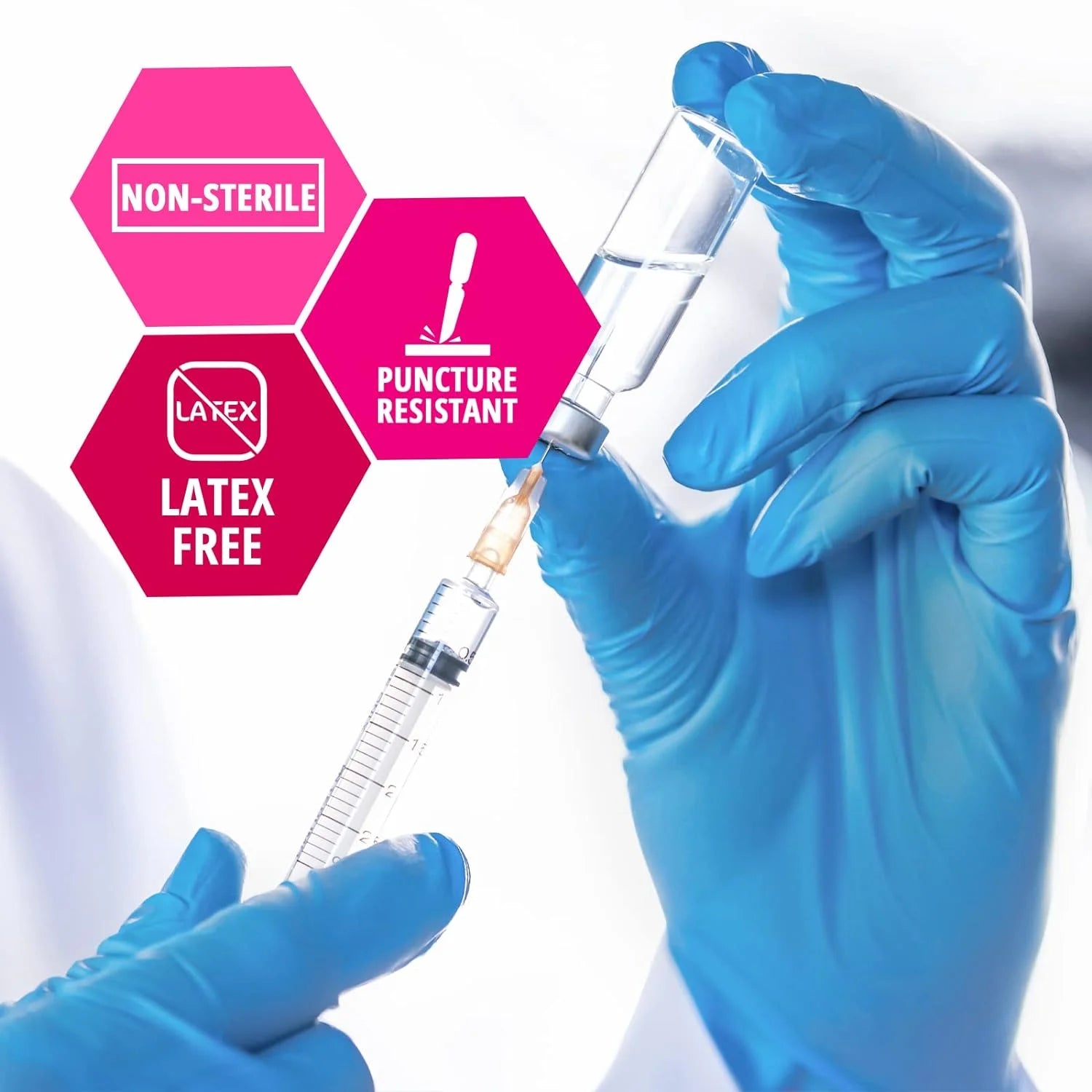 Nitrile Gloves Non-Sterile Powder-Free Disposable Latex Free Gloves, Medium 200-Pack