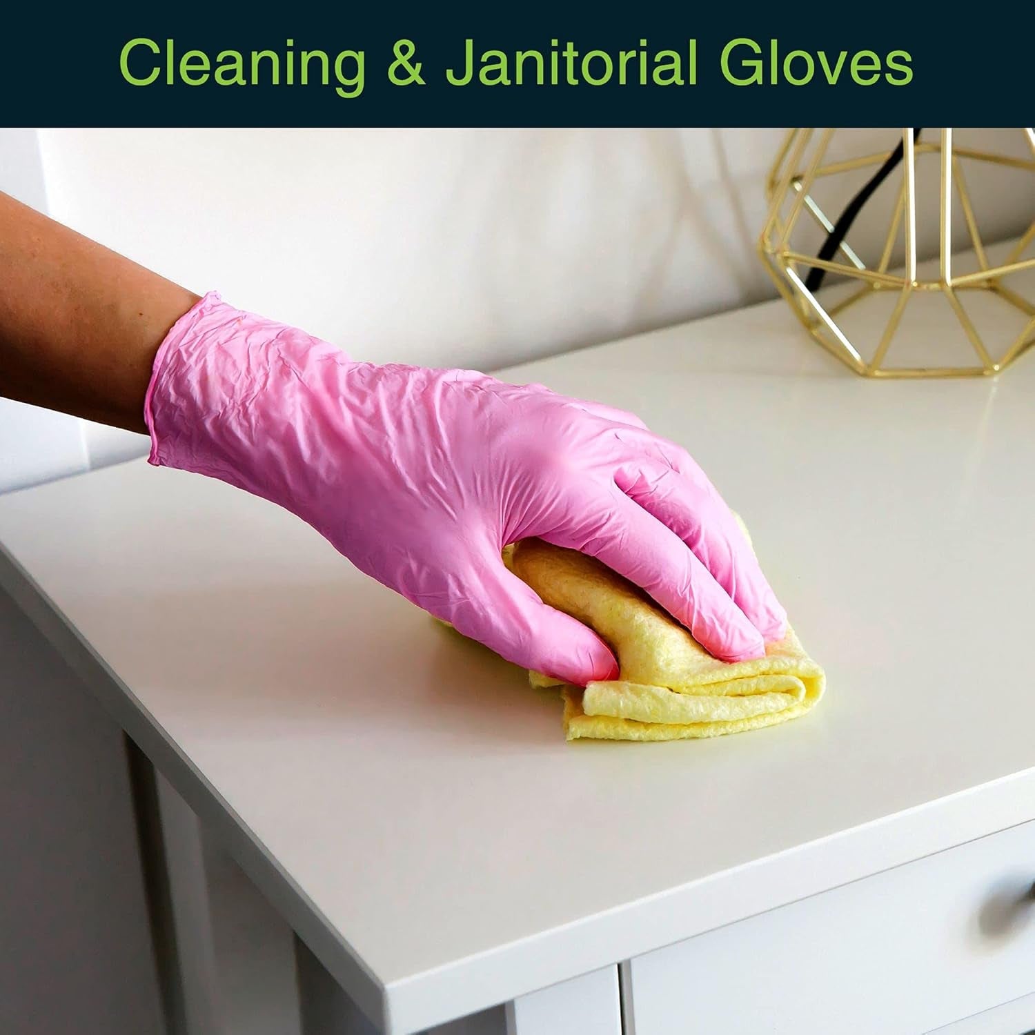Pink Vinyl Disposable Gloves - Powder and Latex Free Medical Exam Gloves