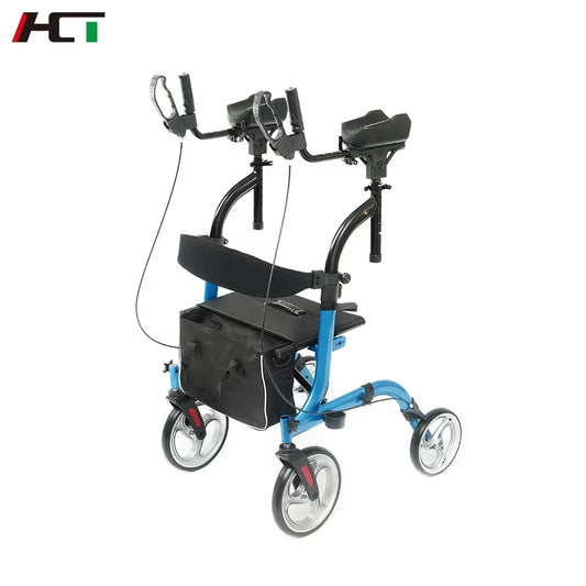 Best Seller Stable Medical Device Supplies Home Care Good for Senior Handicapped Folding Upright Walker Rollator With Arm Rest