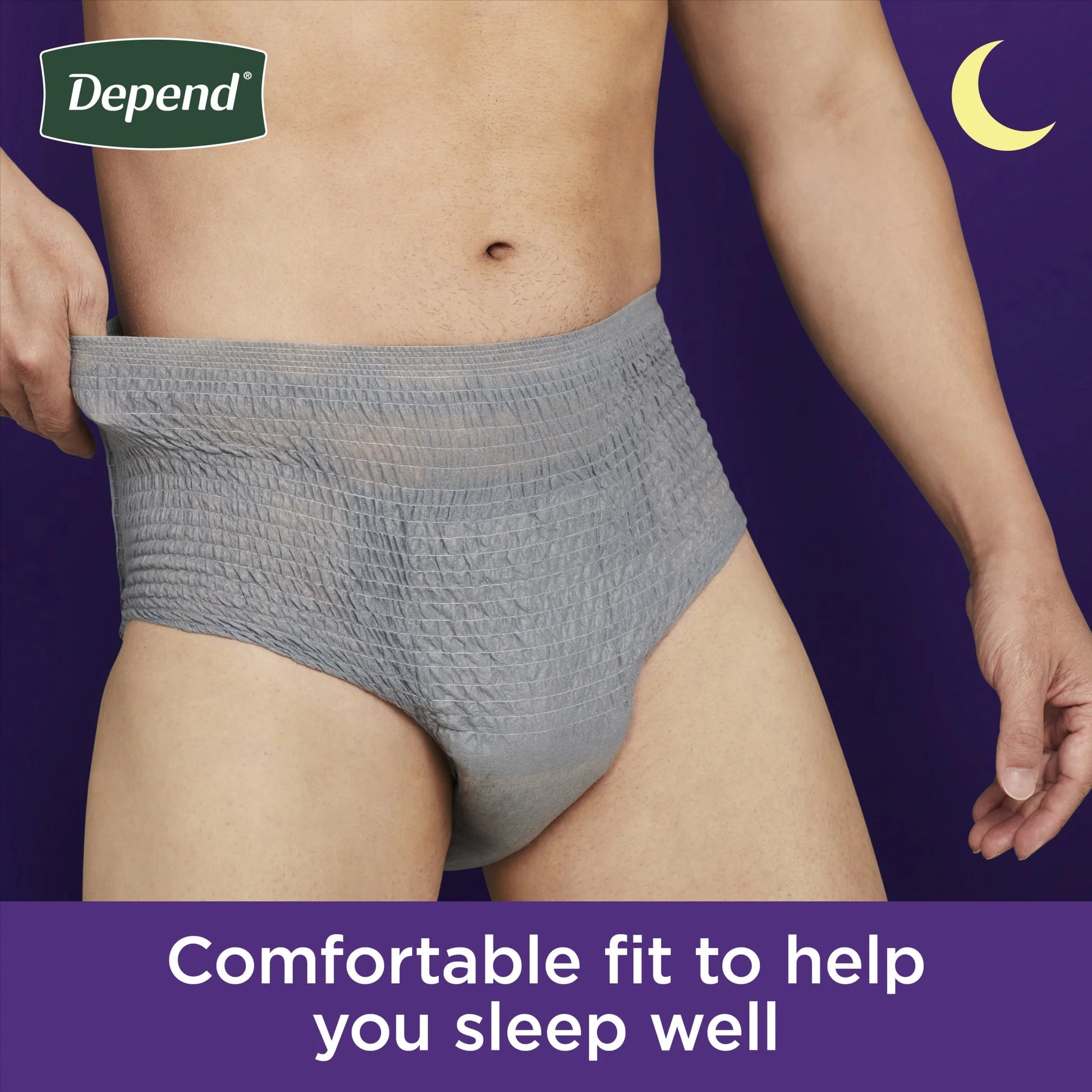 Night Defense Incontinence Underwear for Men, Adult Diapers, S/M, 64 Count