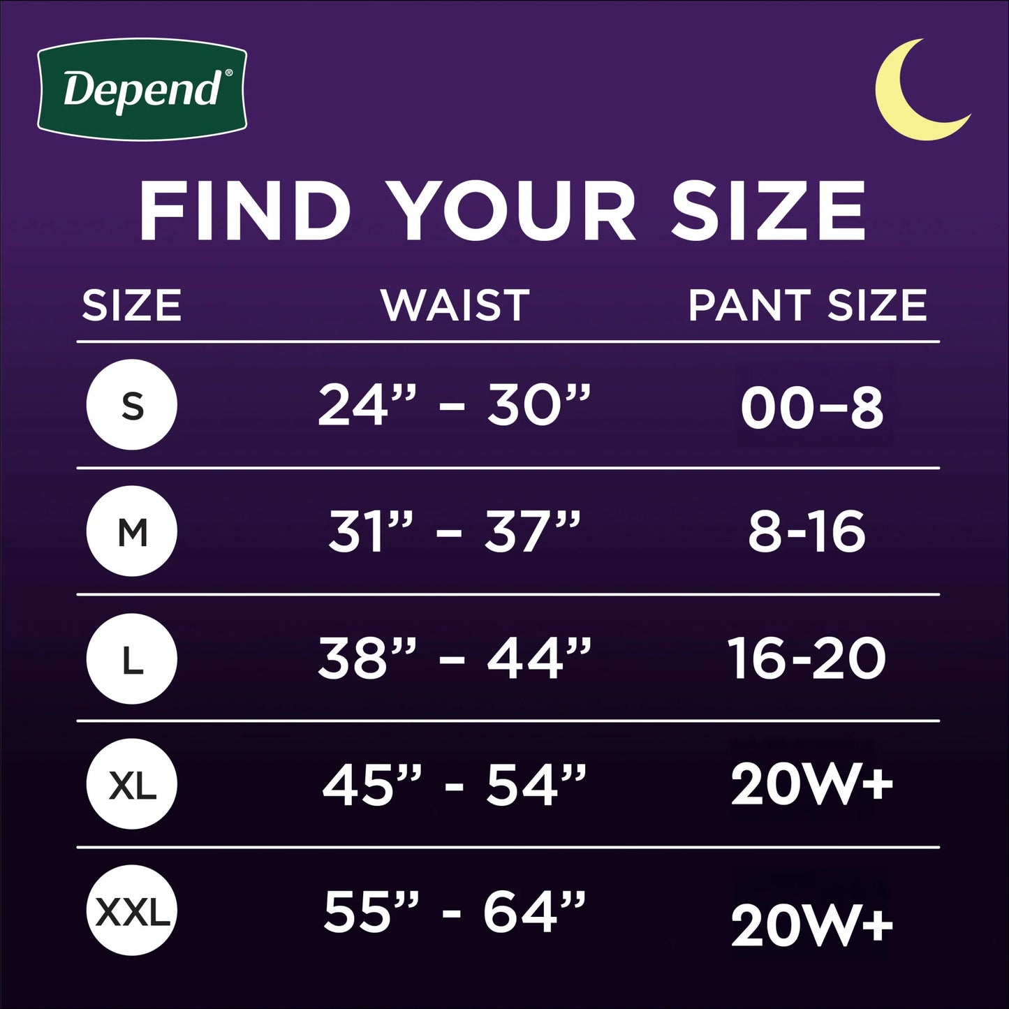 Night Defense Incontinence Underwear for Women, Adult Diapers, XXL, 40 Count