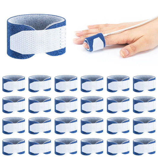 Threlaco 24 Pcs Pulse Oximeter Probe Wrap Baby Pulse Oximeter Infant Wrap Catheter Supplies Reliable Securement One Size Fits Most for Baby Children and Adults Home Care