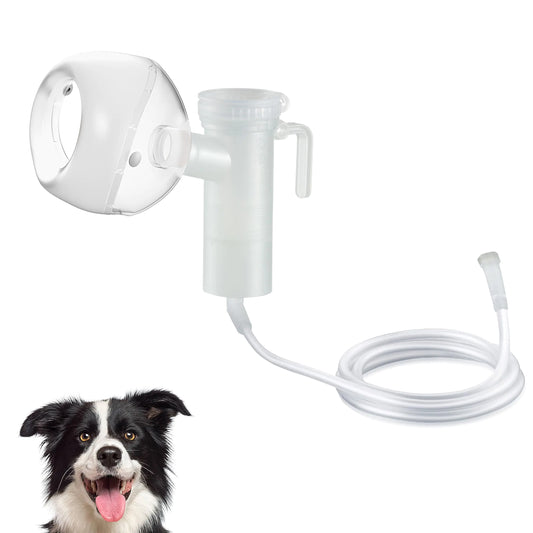 Nomeoop Pet Nebulizer mask for Puppy and Cats with 2 -Meter Oxygen TubeDog Oxygen mask
